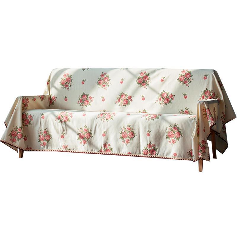 Retro Blumenmuster Sofaüberwurf – Bild 2 | LuxeStyle