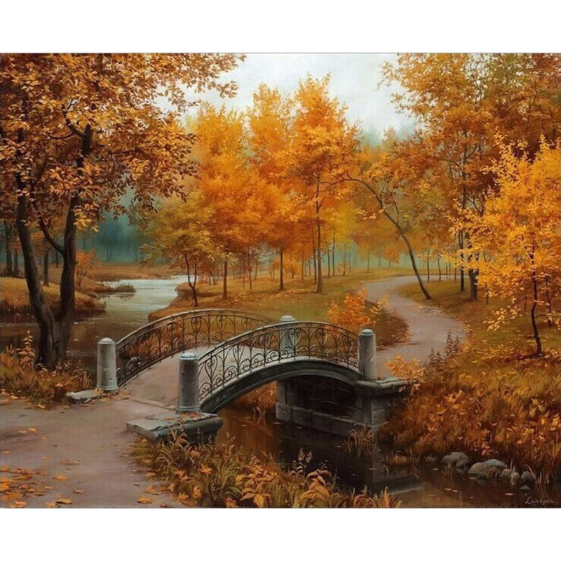Malen nach Zahlen – Herbstbrücke – Bild 2 | LuxeStyle
