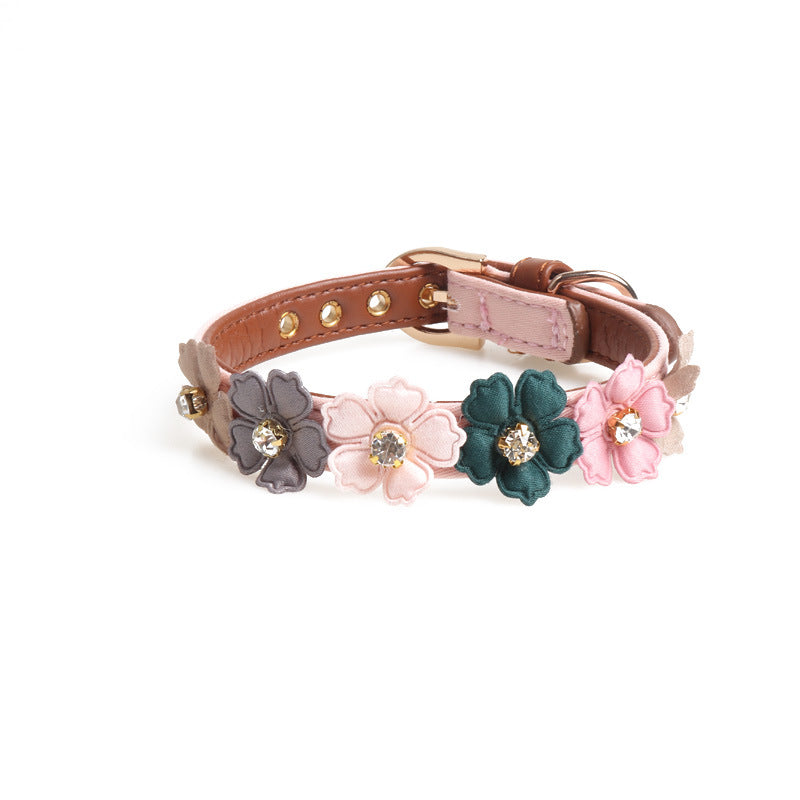 Halsband mit Blumen & Strass für Hunde – Bild 5 | LuxeStyle