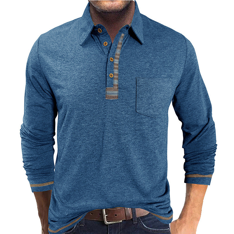 Herren Langarm Polohemd mit Button-down Kragen – Bild 10 | LuxeStyle