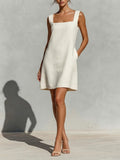 Ärmelloses Sommerkleid mit eckigem Ausschnitt – Bild 11 | LuxeStyle