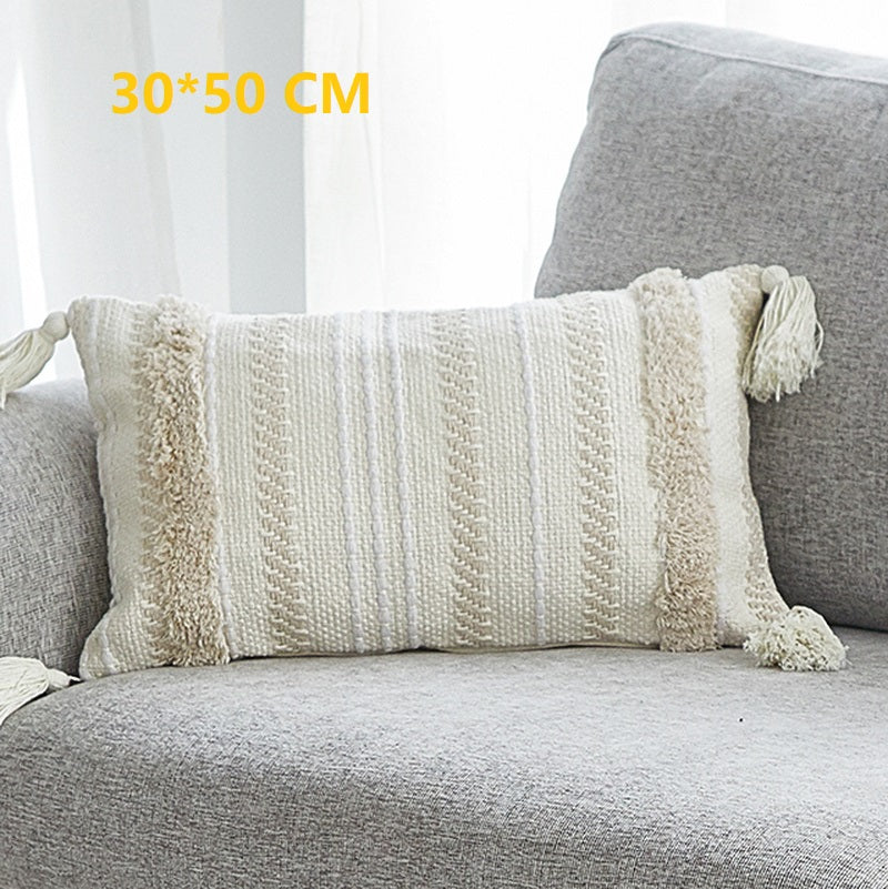 Chenille Kissen mit Quasten – Bild 7 | LuxeStyle