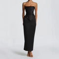 Elegantes ärmelloses Plissee-Kleid mit Rückenschlitz