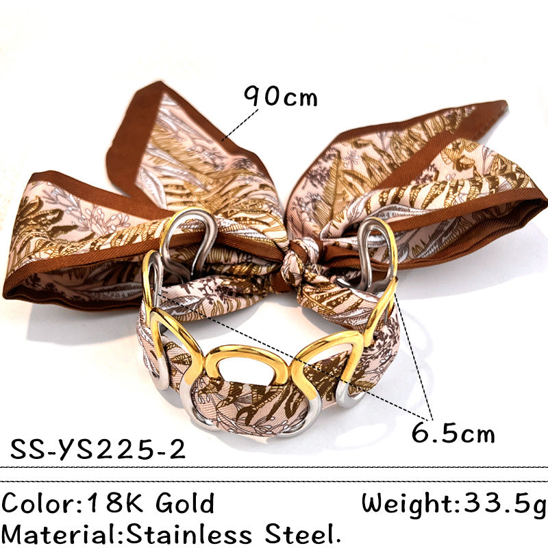 Breites Edelstahl-Openwork-Armband