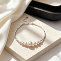 Silbernes Perlen-Armband · filigran