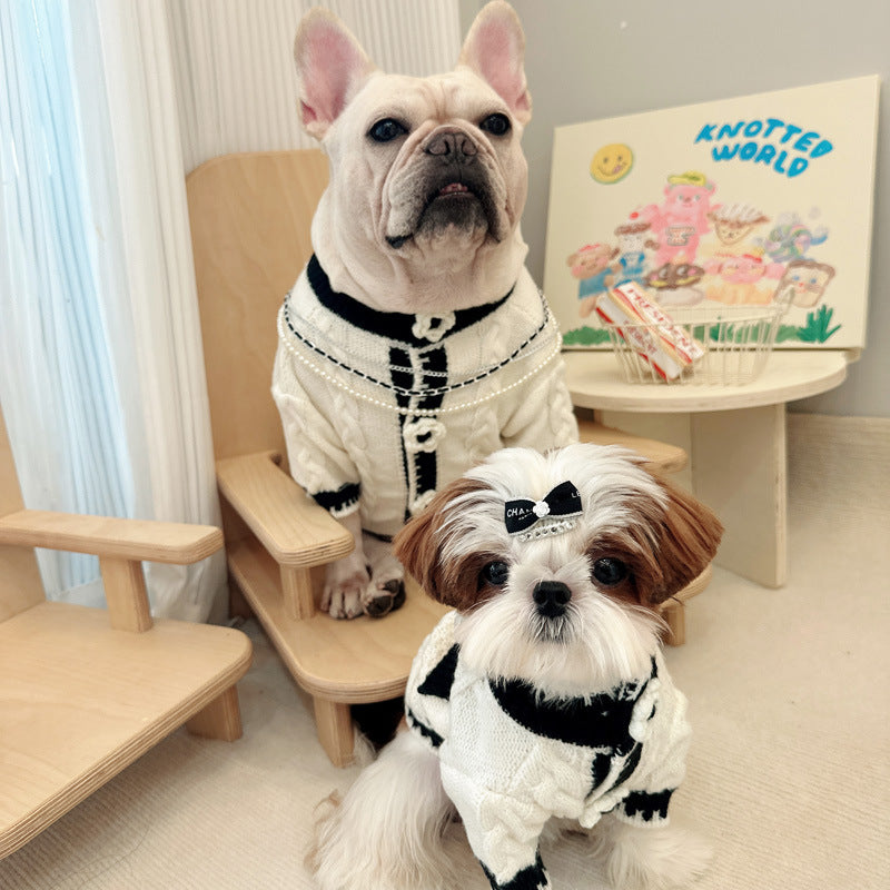 Schwarzer/Weisser Hundesweater Herbst – Bild 20 | LuxeStyle