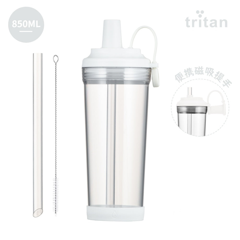 Trinkflasche mit Magnetgriff und Strohhalm – Bild 15 | LuxeStyle