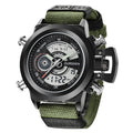 Nylon-Armbanduhr mit Dual-Anzeige