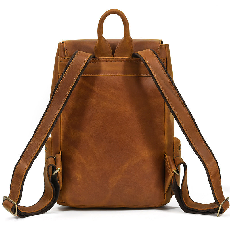 Retro-Casual Leder-Rucksack 20 L, braun – Bild 3 | LuxeStyle