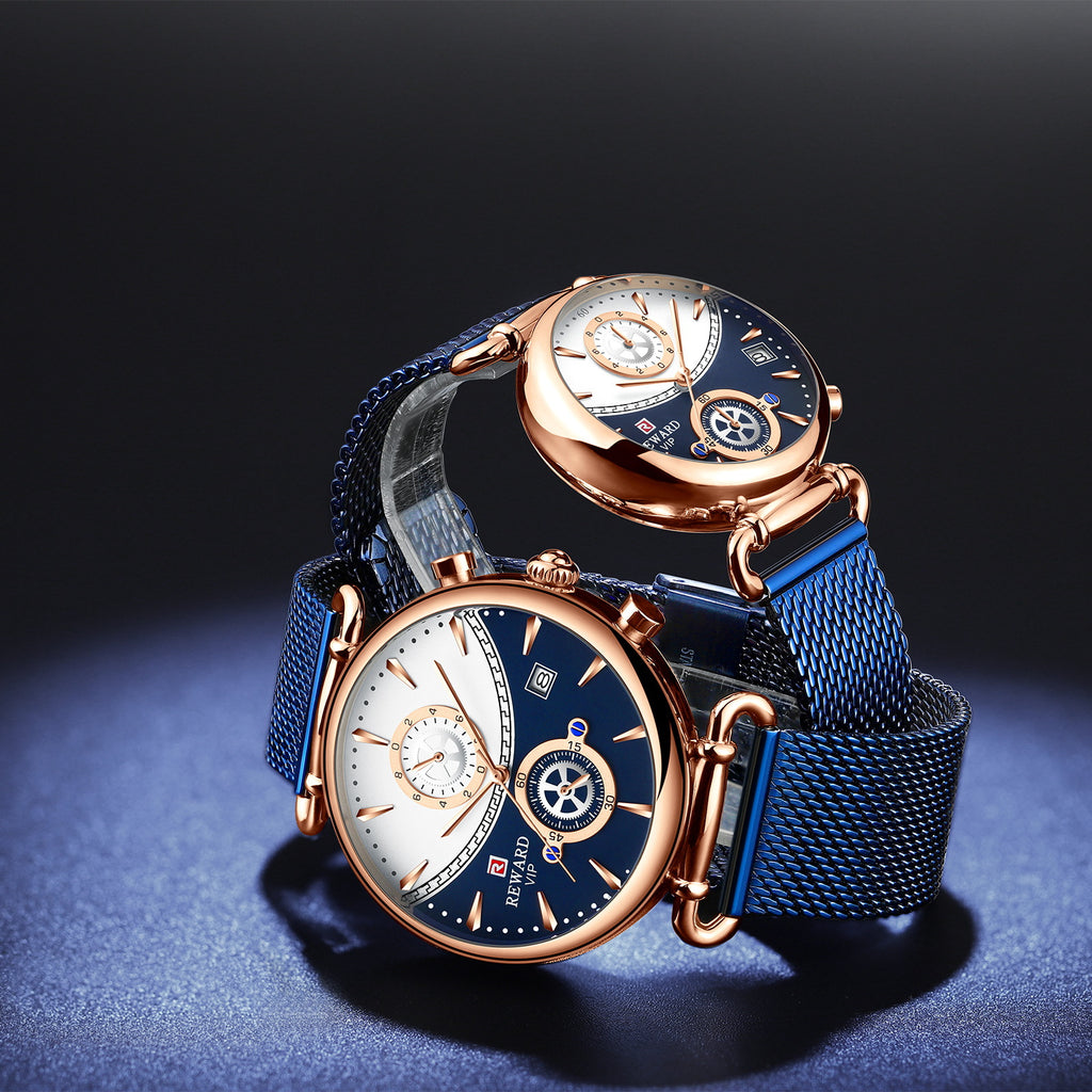 Analoguhr mit Edelstahlarmband – Bild 2 | LuxeStyle