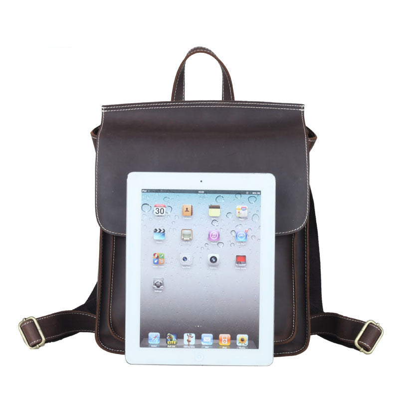 Leder-Rucksack im College-Stil – Bild 5 | LuxeStyle