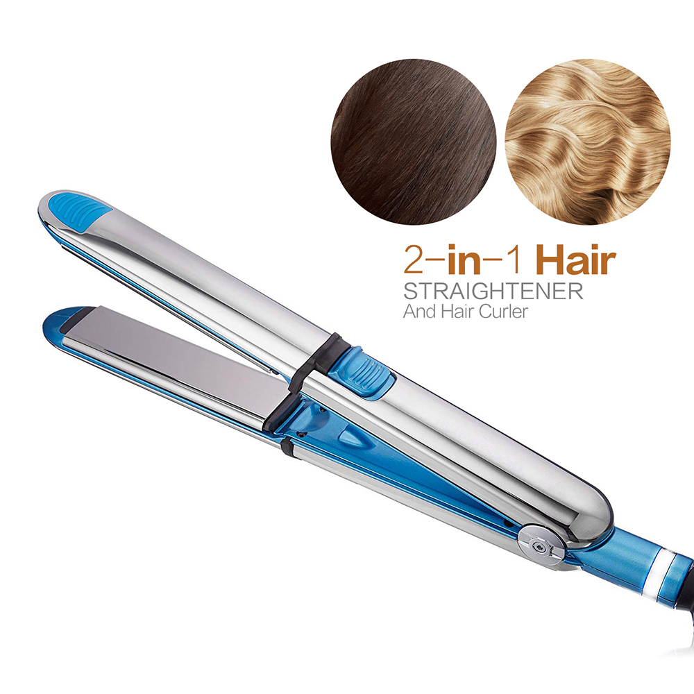 2-in-1 Glätteisen mit Farb-Schutz