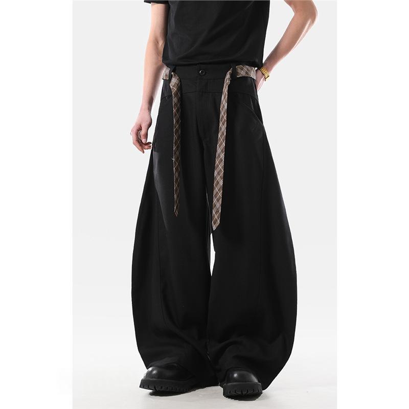Vintage Relaxed-Fit Stoffhose für Herren