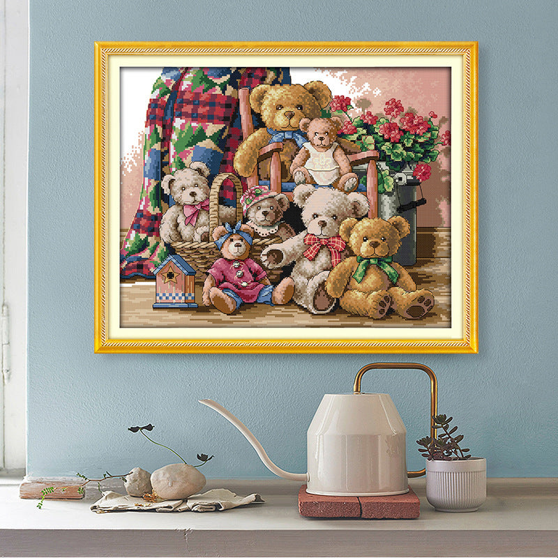 Cartoon Stoffbild Stickset