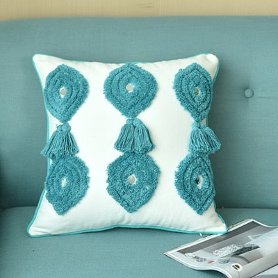 Boho Kissenbezug mit Quasten, handgetuftet – Bild 4 | LuxeStyle