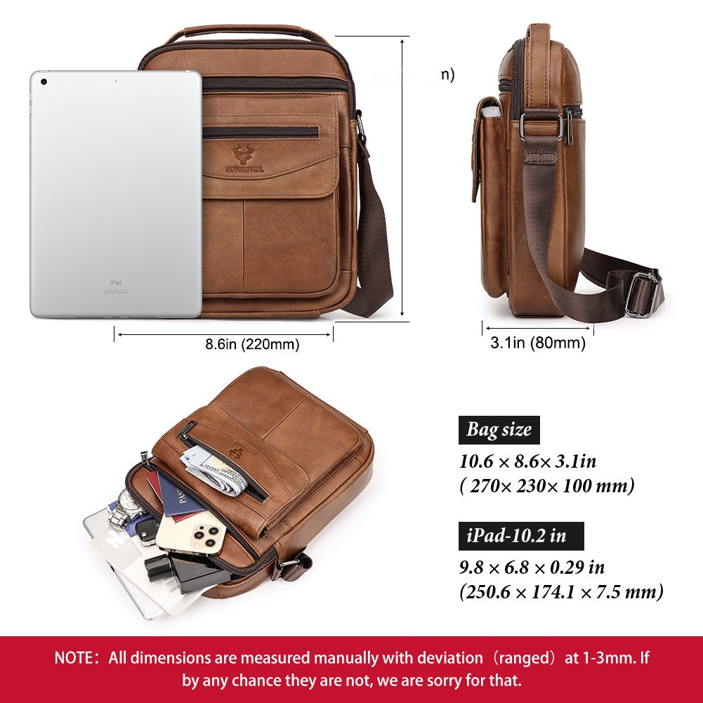 Crossbody Rucksack aus Vollnarbenleder – Ansicht 5