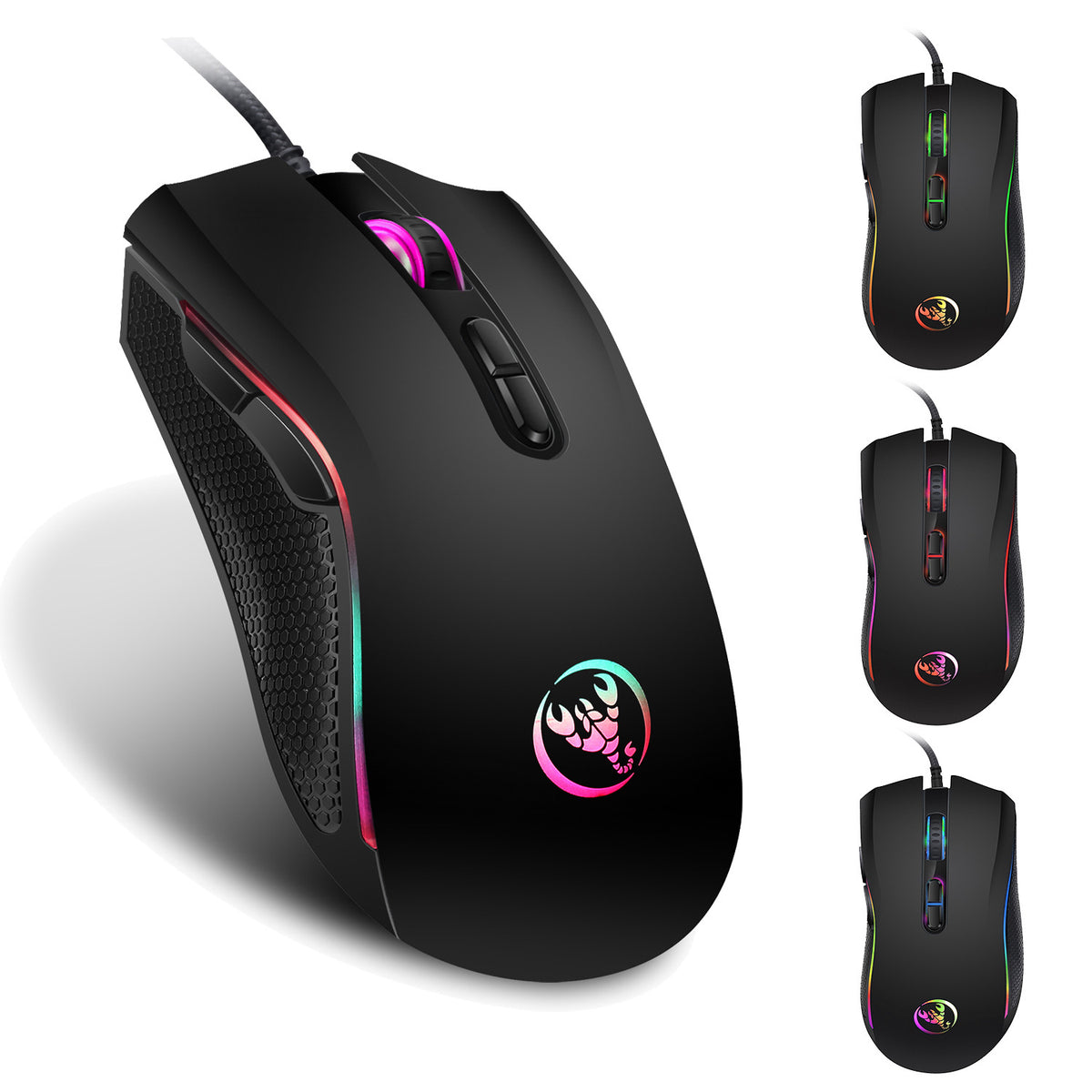 Farbige Gaming-Maus mit Kabel – Bild 3 | LuxeStyle