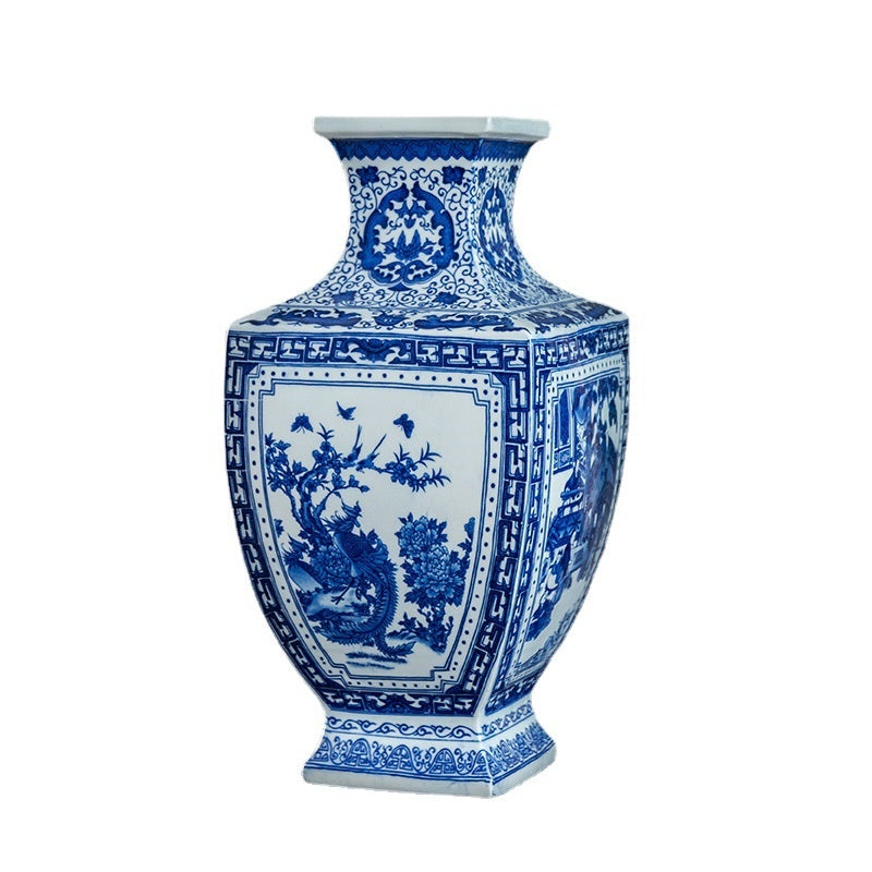 Handbemalte Keramikvase im Antik-Stil