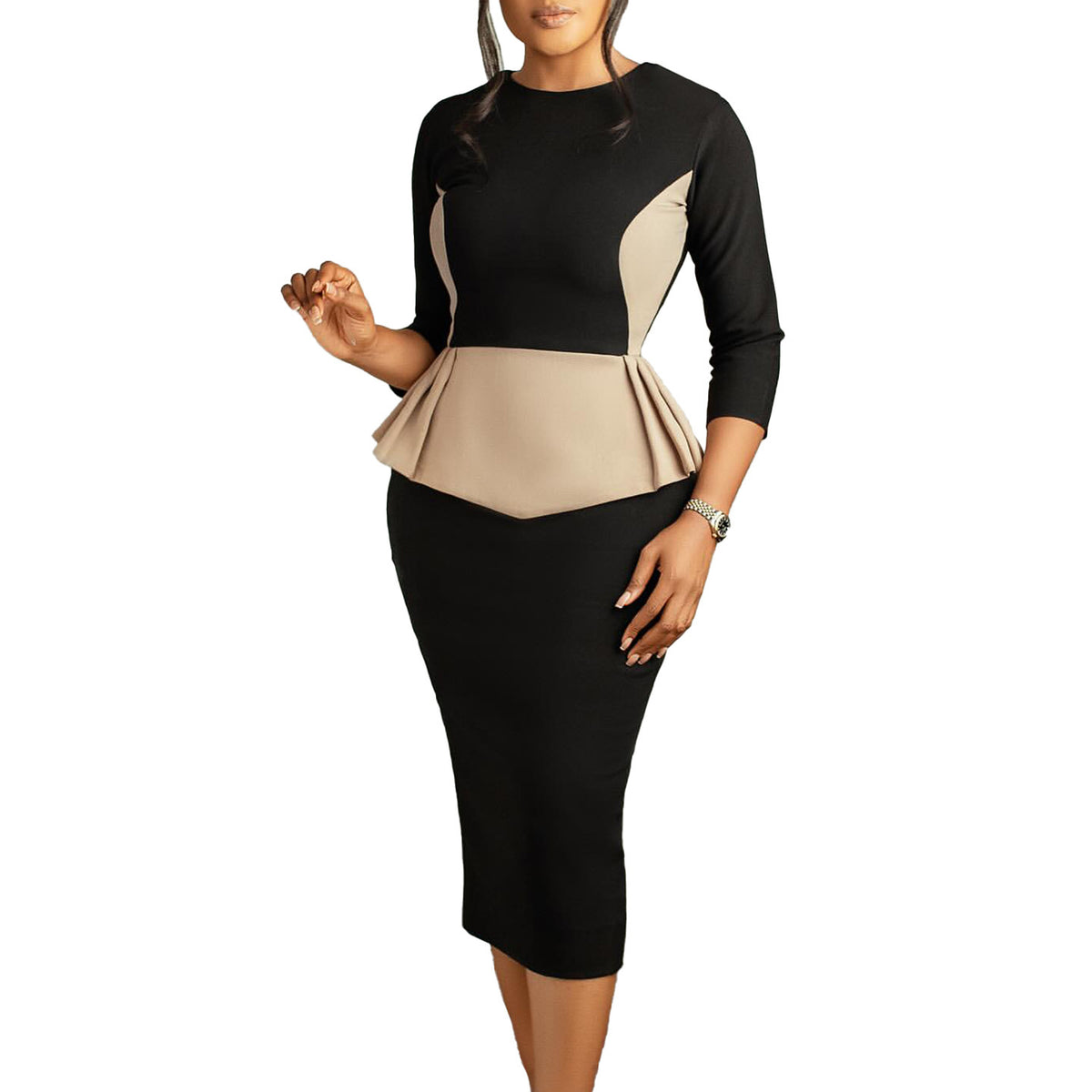 Farbenfreudiges Bodycon-Robe – Bild 1 | LuxeStyle