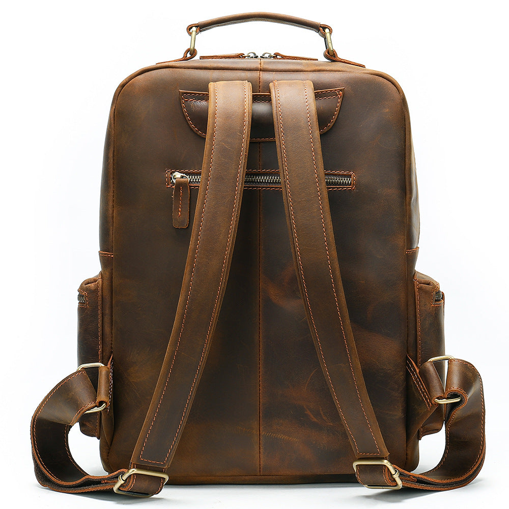 Leder Crazy Horse Rucksack – Bild 3 | LuxeStyle