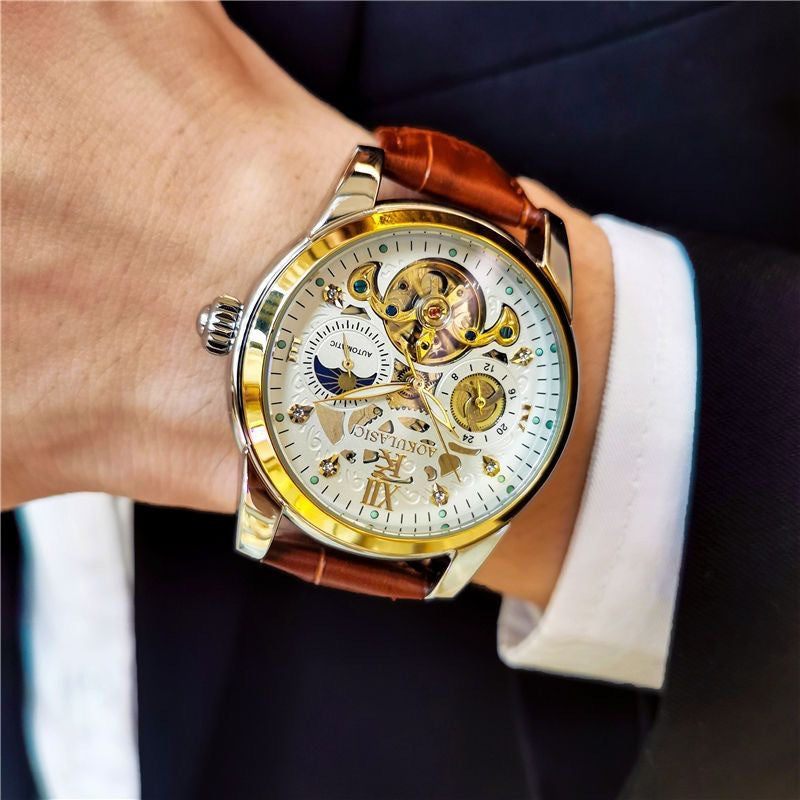 Automatische Vintage-Uhr Herren wasserdicht leuchtend