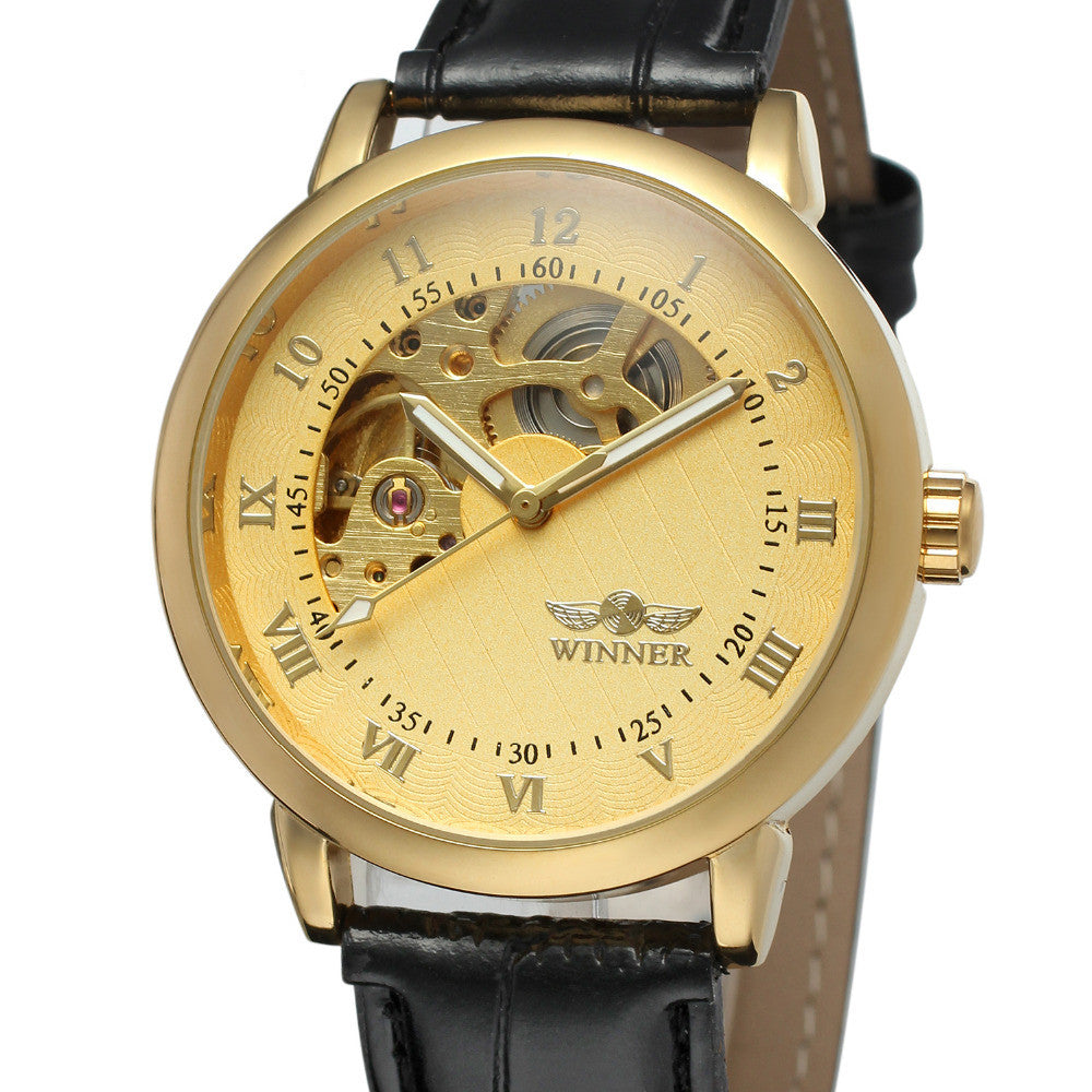Mechanische Armbanduhr mit römischen Ziffern – Bild 4 | LuxeStyle