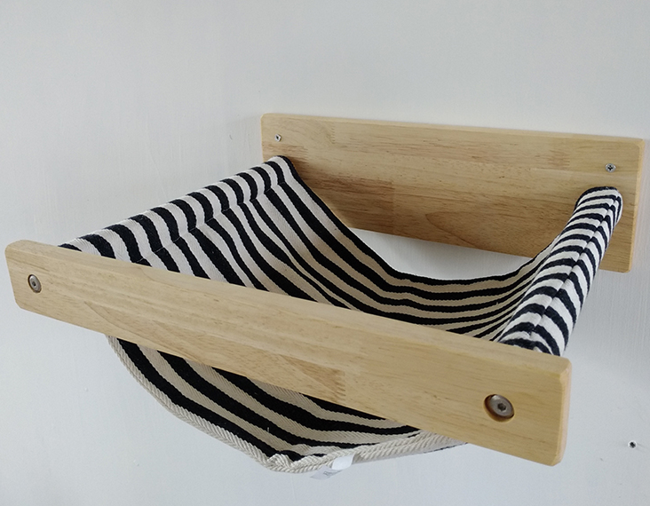 Wand-Katzenhängematte aus Holz
