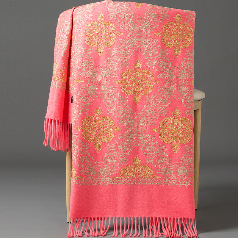 Schal mit Kronen-Stickerei – Bild 7 | LuxeStyle