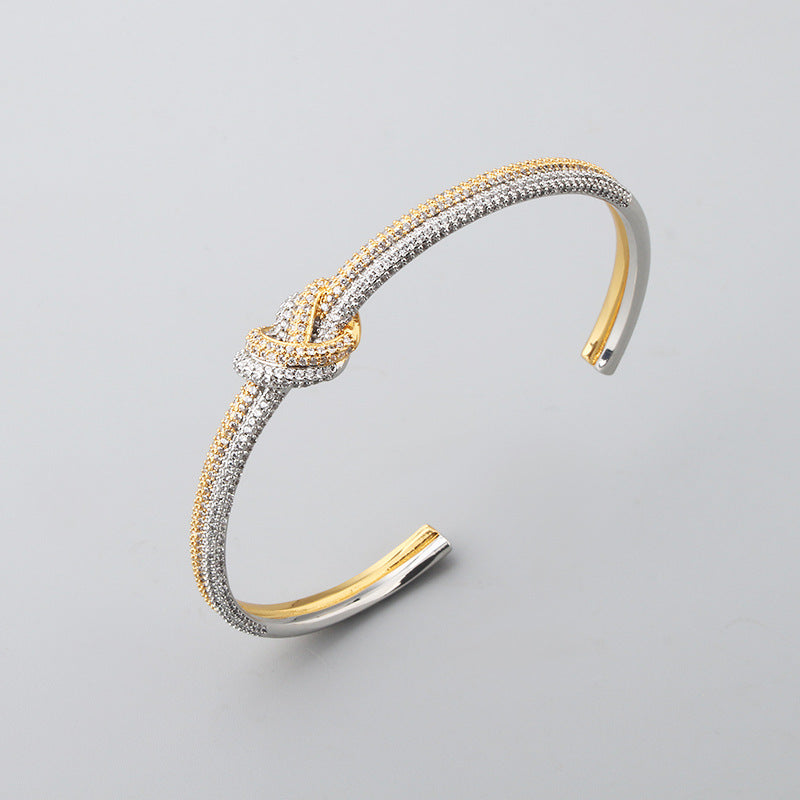 Armreif mit Seilknoten und Zirkonia – Bild 2 | LuxeStyle