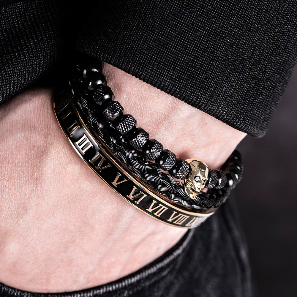 Ghost Head Armband-Set aus Edelstahl – Bild 4 | LuxeStyle