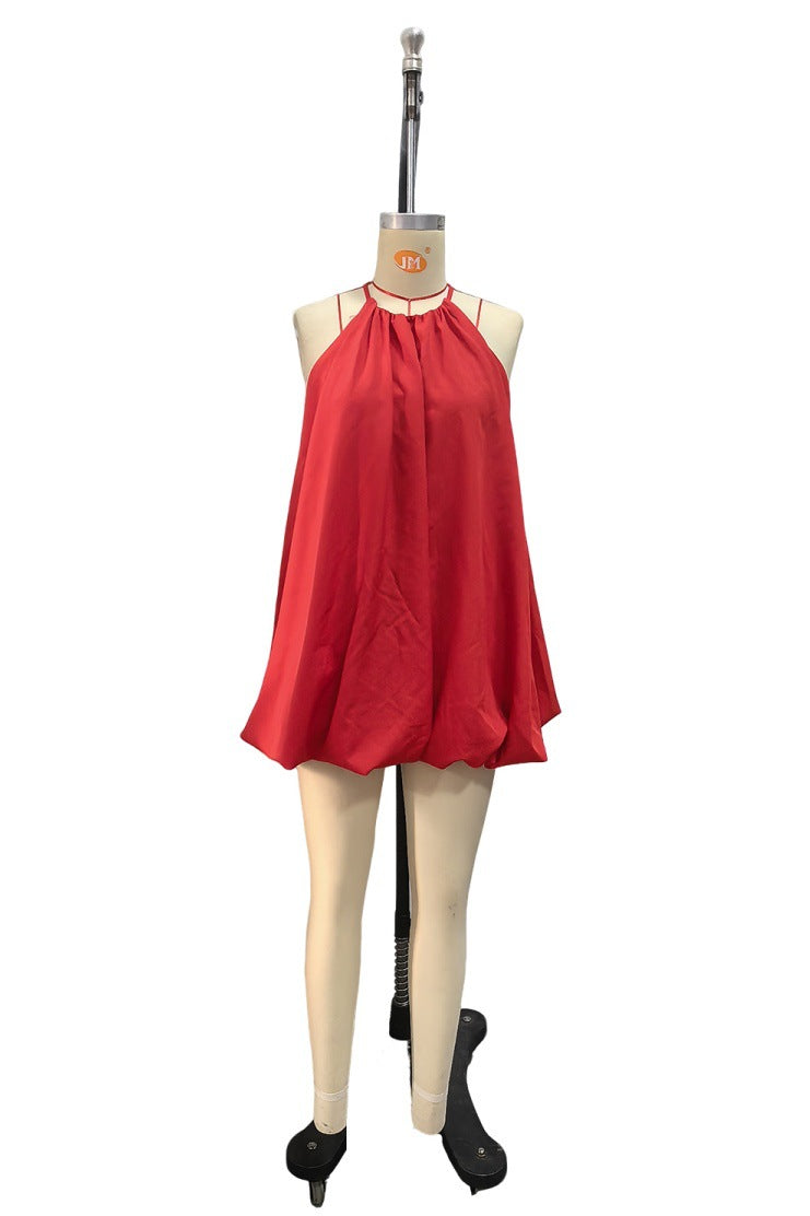 Neckholder-Minikleid Rot – Bild 2 | LuxeStyle