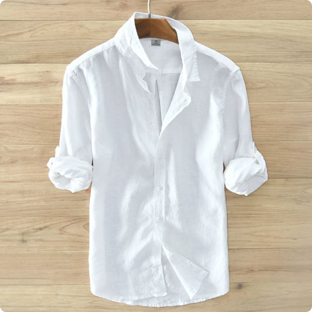 Herren Leinenhemd Langarm Slim-Fit – Ansicht 5