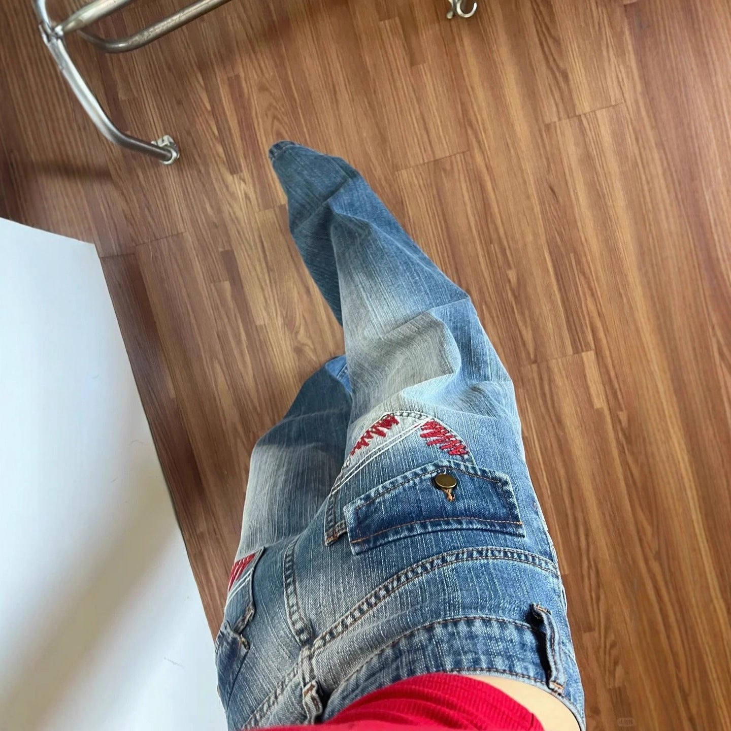 Retro Jeans mit hoher Taille