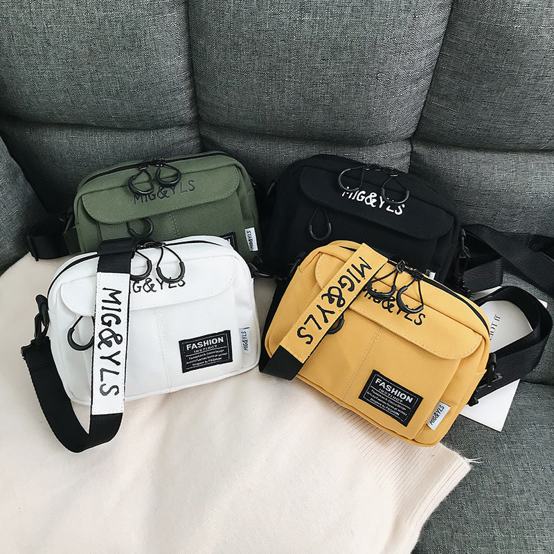 Schultertasche aus Canvas – kleine quadratische Tasche – Bild 5 | LuxeStyle