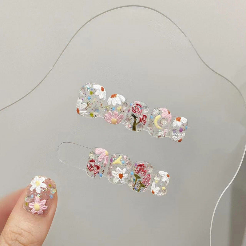 Nagelart Blumen Motiv