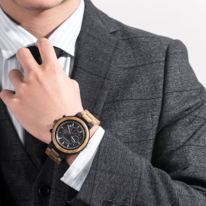 BOBO BIRD Multifunktionale Sandelholz-Uhr – Bild 6 | LuxeStyle