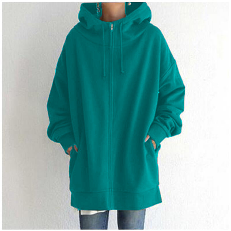 Trendiger Urbaner Langarm-Hoodie mit Fleecefutter