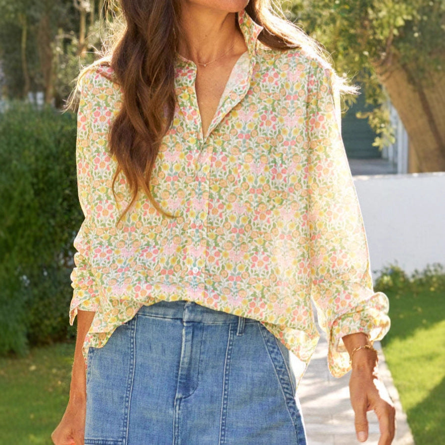 Blusen-Shirt mit Blumenprint | LuxeStyle