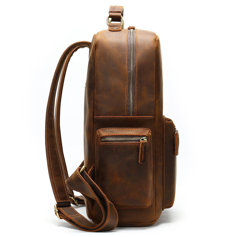 Leder Crazy Horse Rucksack – Bild 4 | LuxeStyle