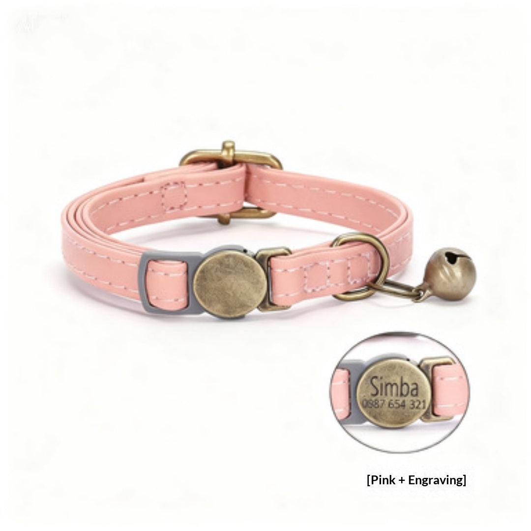 Retro Lederhalsband für Katzen