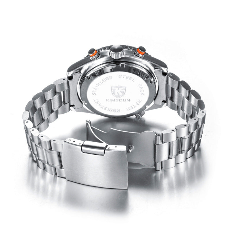 Quarz-Edelstahl-Uhr mit Kalenderfunktion – Bild 6 | LuxeStyle