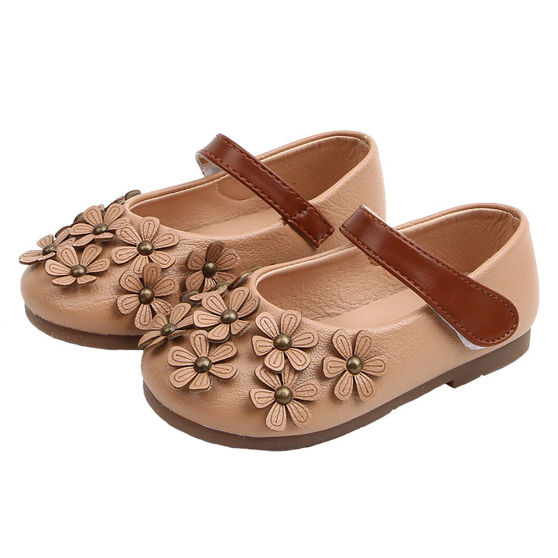 Mädchen Lederimitat Ballerinas mit Blumen & Klettverschluss – Bild 8 | LuxeStyle