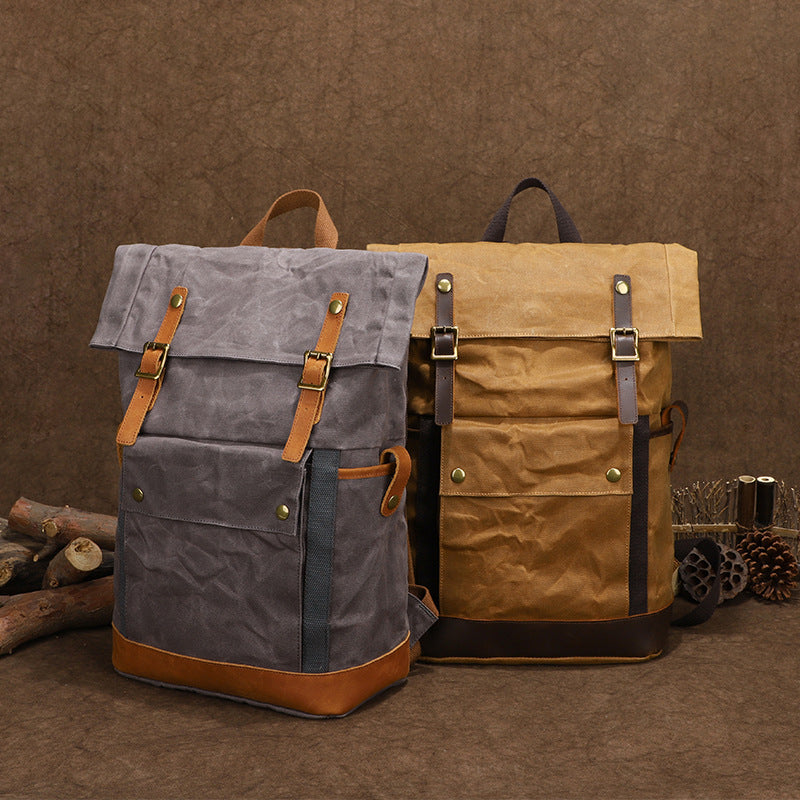 Wasserdichter Outdoor-Rucksack aus Pferdeleder
