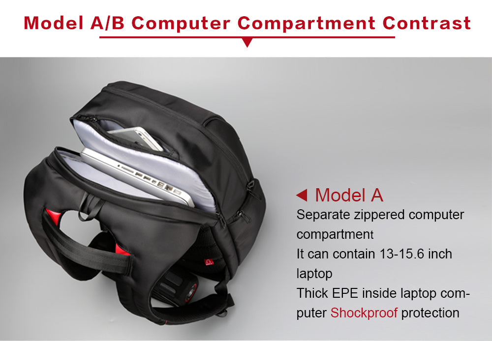 USB-Lade-Rucksack wasserdicht 15" – Bild 6 | LuxeStyle
