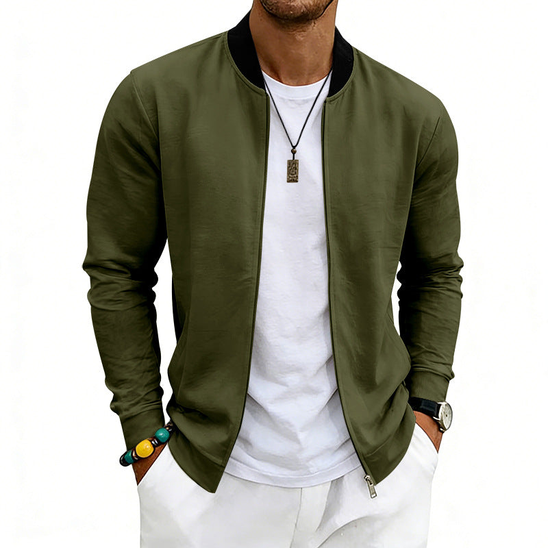 Vintage Baseball-Jacke mit Stehkragen