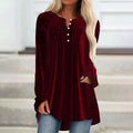 Samtbluse mit V-Ausschnitt