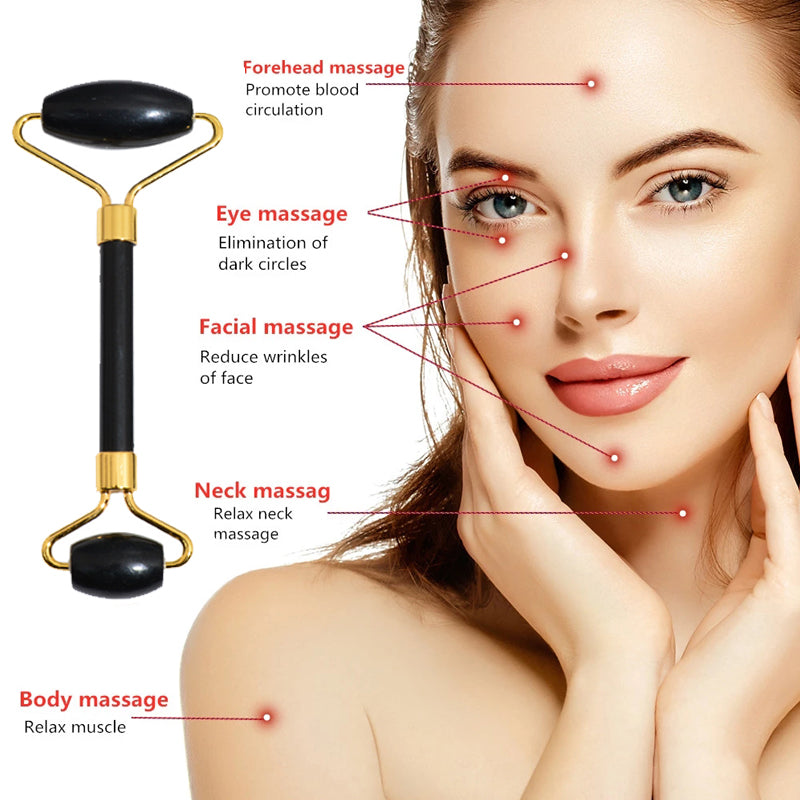 Gesichtsmassage-Roller aus Bianstein