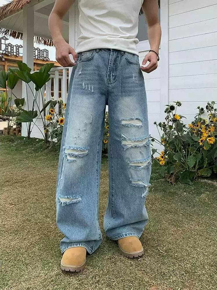 Retro Washed Ripped Jeans für Herren