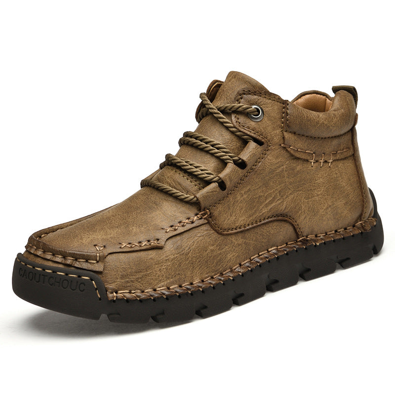 Warme Retro-Stiefeletten aus Samt für Herren