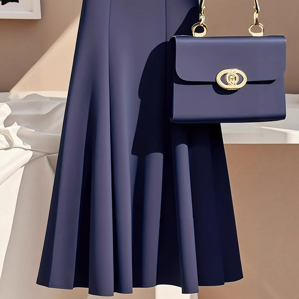 Eleganter A-Linien Jupe mit Falten